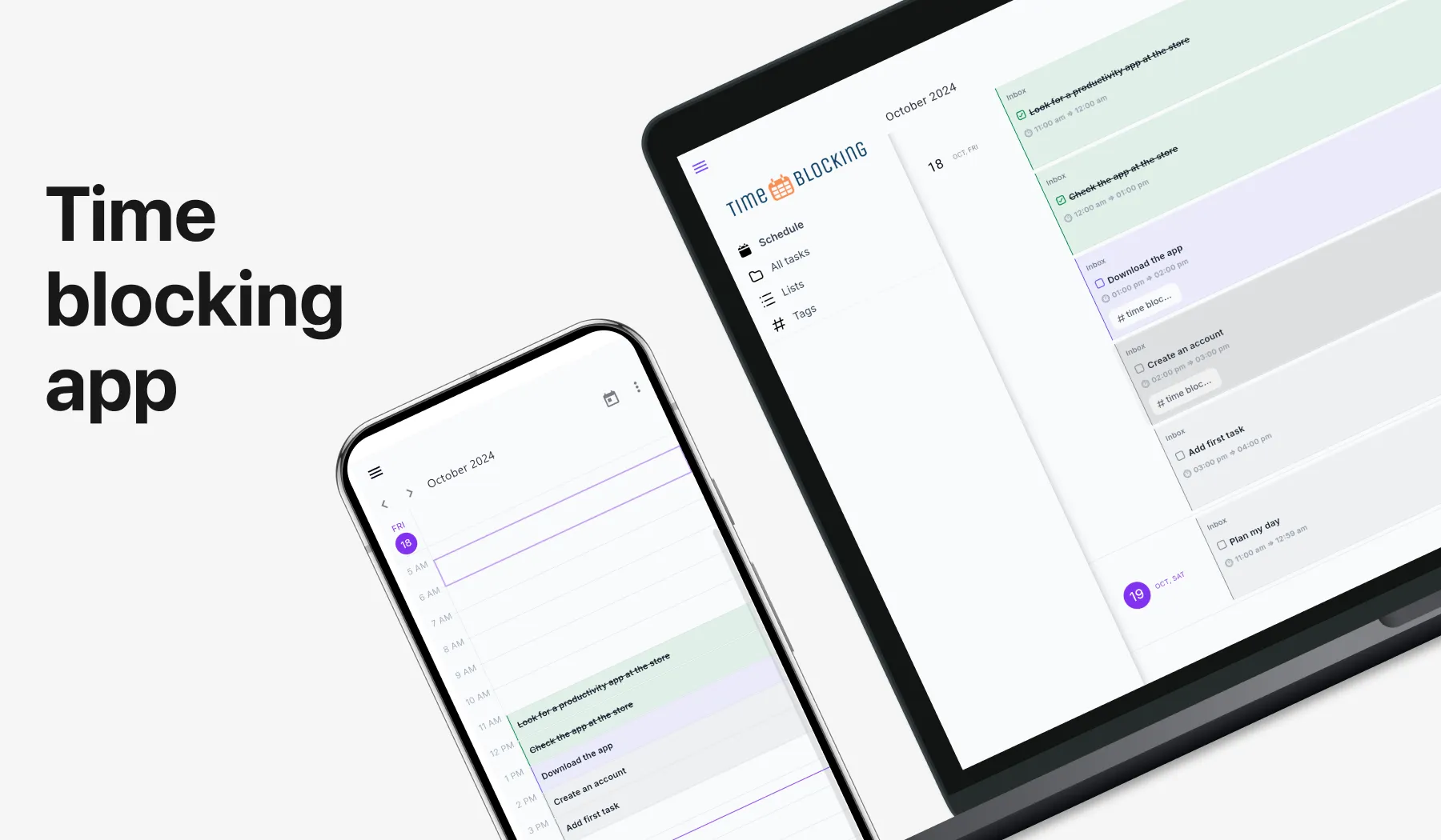 Time blocking app