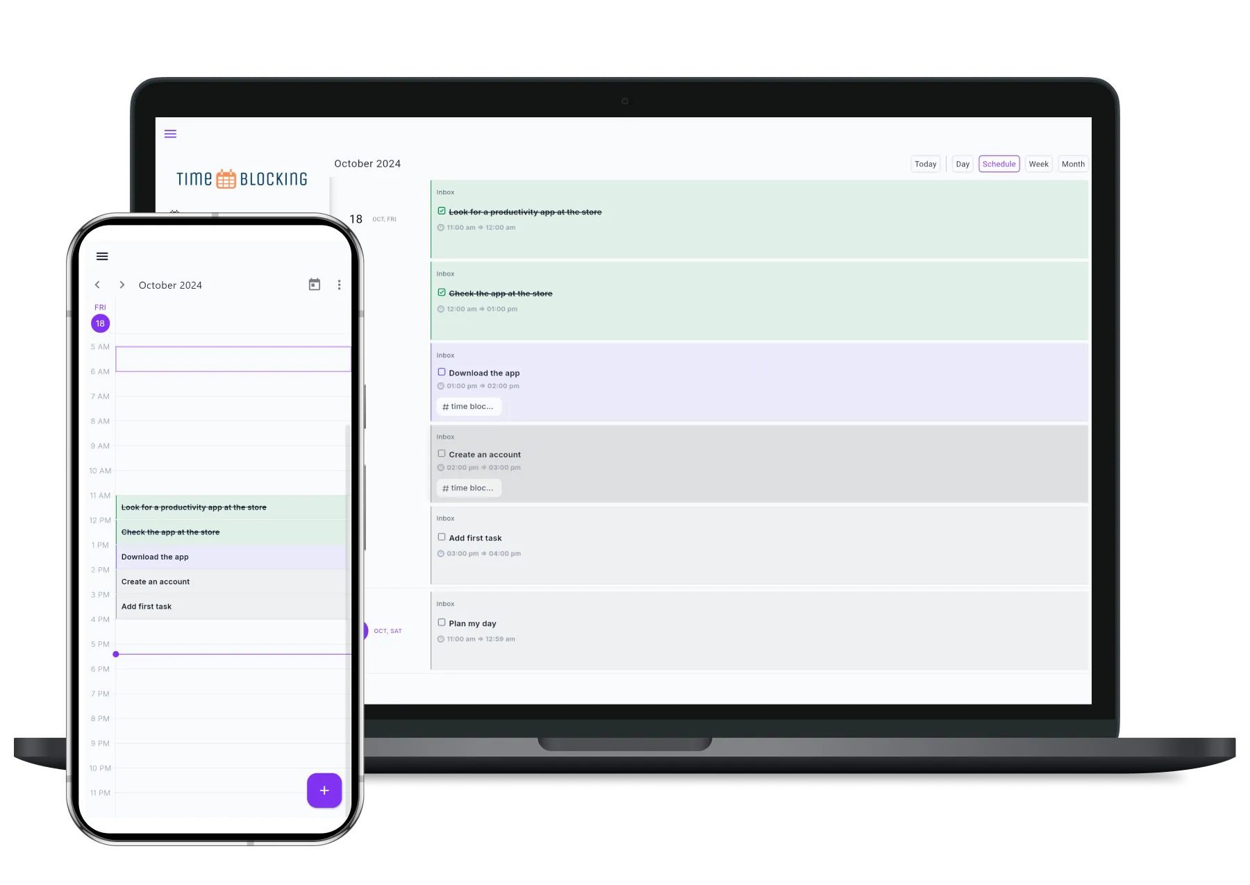 Time blocking app